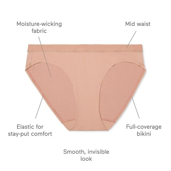 Warners® Cloud 9 Smooth Invisible  Look Microfiber Bikini Size 6/M - Picture 8 of 8